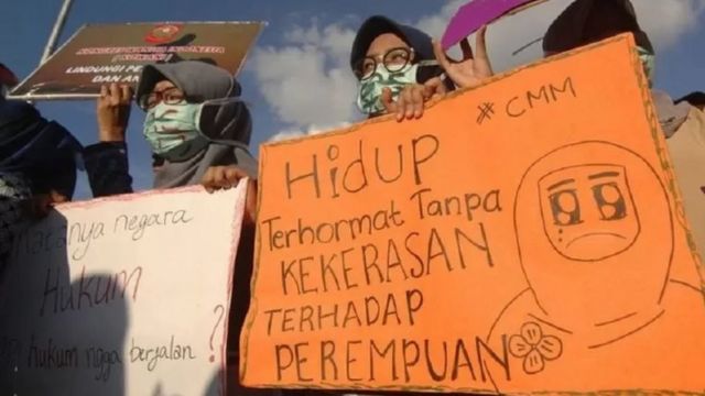 Demonstrasi menentang kekerasan seksual terhadap anak dan perempuan
