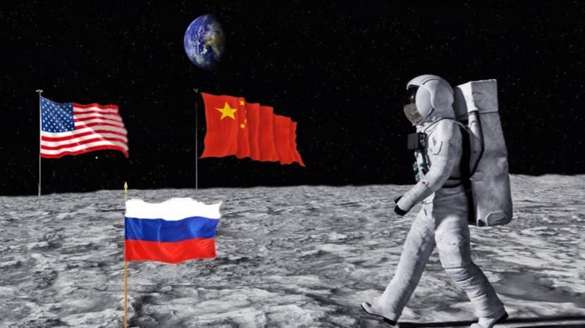 Ilustrasi persaingan AS, China, dan Rusia di bulan.  NASA membuat Artemis Accord untuk bersama-sama mengelola bulan.  (Gambar: MINING.COM | Pixabay.)